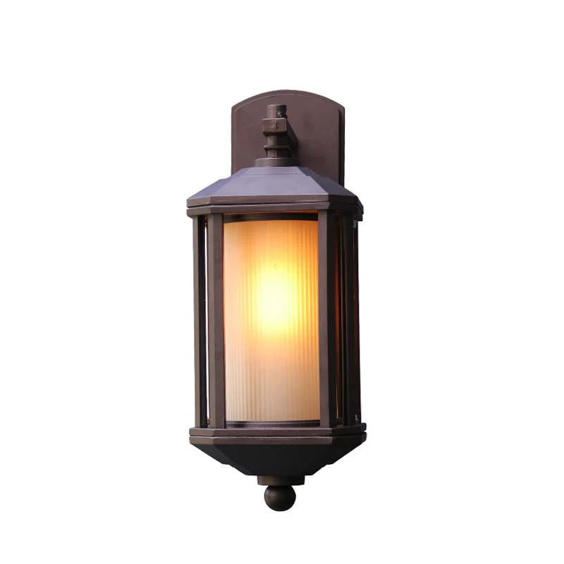 American Industrial Retro Wall Lamp Die-Cast Aluminum Glass Lampshade Outdoor Restaurant Nordic Bar Aisle Wall Light