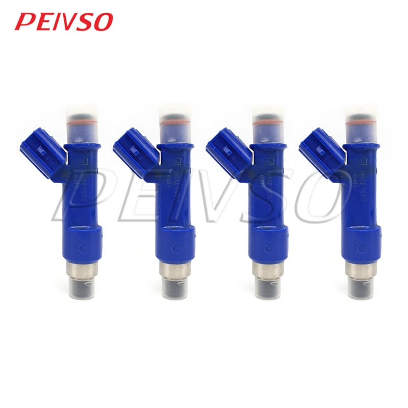 PEIVSO 4pcs 23209-21040 23250-21040 Fuel Injector For TOYOTA General YARIS 06~14 RACTIS 10~16 PRIUS C 2011 VIOS 08~14 1.3L 2NZFE