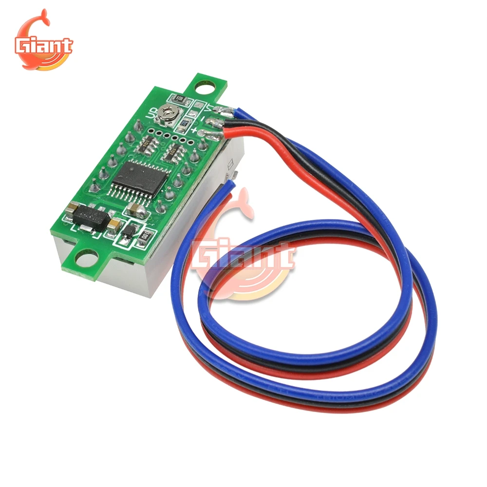 DC 0-100V 0.36 pollici Mini voltmetro digitale Volt voltmetro pannello LED Tester di tensione elettrico calibro 3 fili 12V 24V 48V 4 Bit