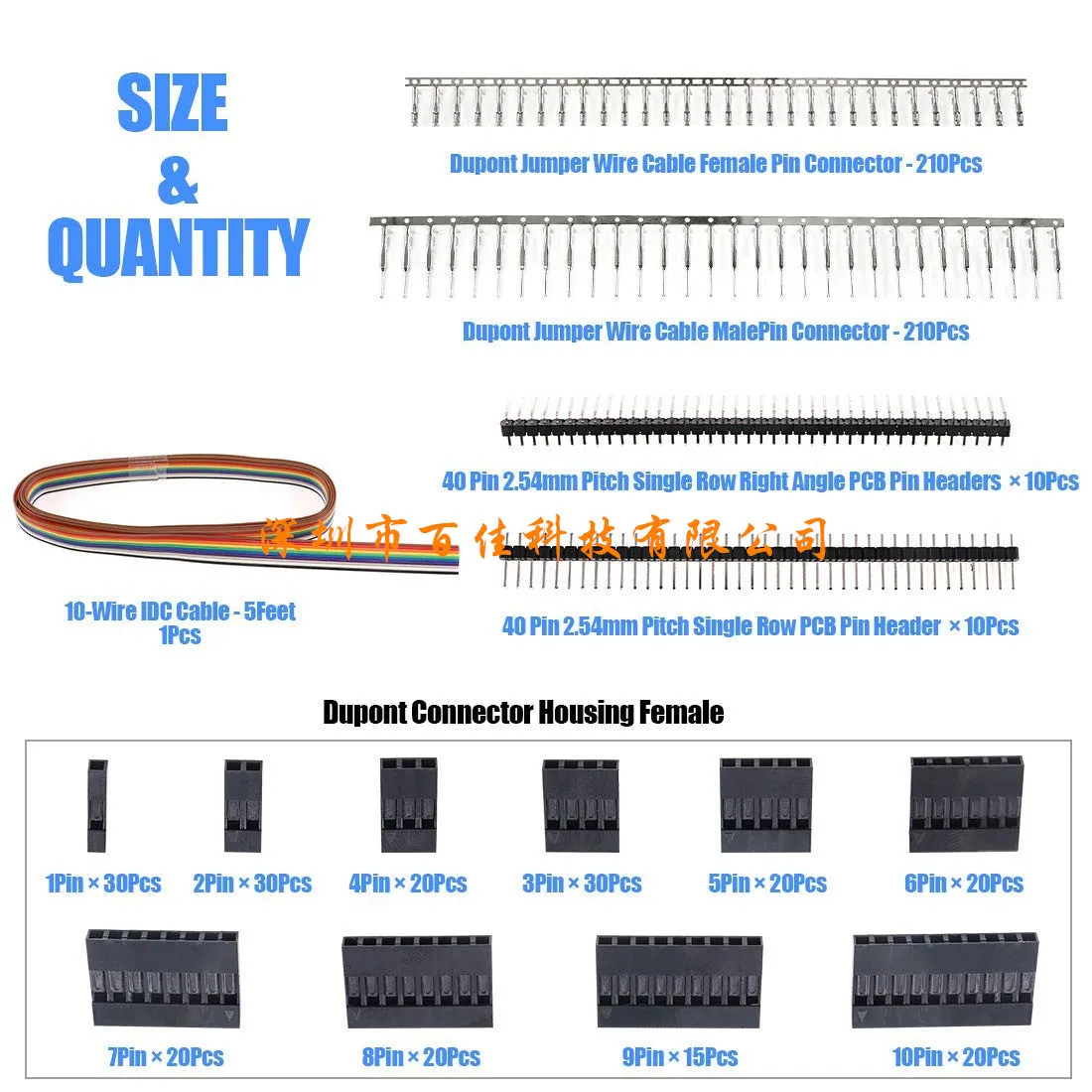 635 Buah DuPont Terminal Konektor Pin Pin Karet Shell Terminal dengan Kotak