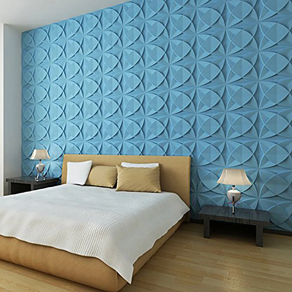 

Art3d 33 PCS Plant Fiber Textured 3D Wall Panels White for Living Room Bedroom Kitchen TV Background Ceiling (30x30cm,3m2)