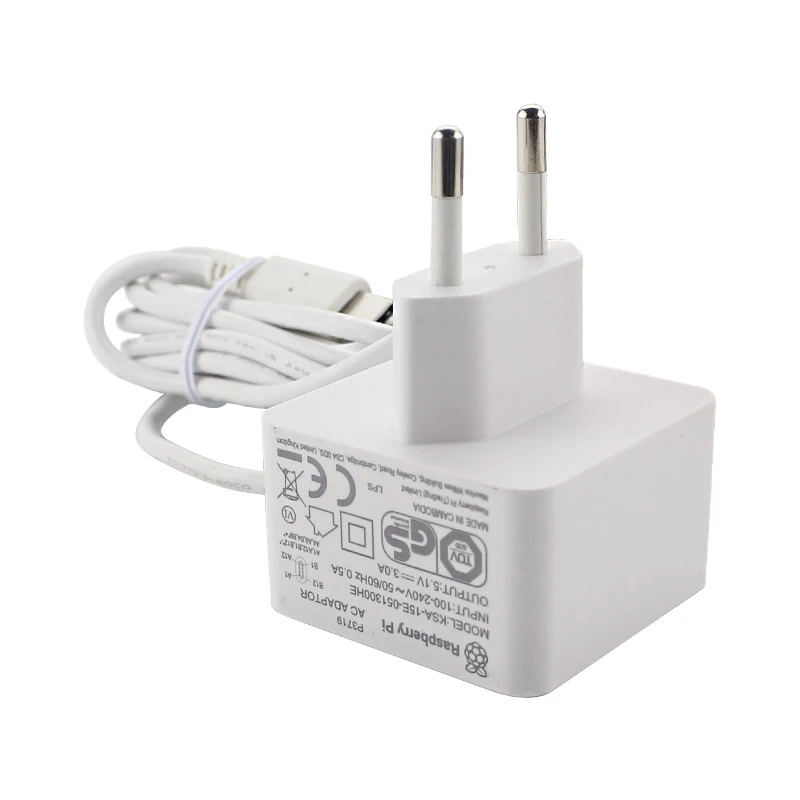Officiële Raspberry Pi 4 Power Adapter USB-C Supply 5.1V 3A Power Adapter Eu/Us/Uk Plug Power oplader Voor Raspberry Pi 4 Model B