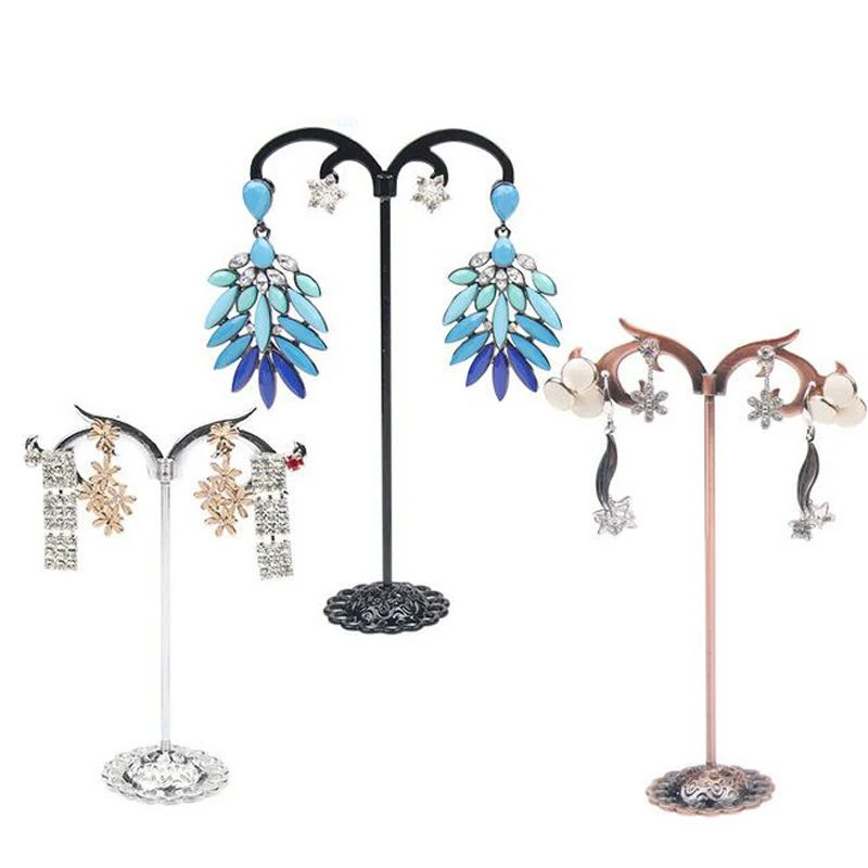 Metal Earring Holder Display Colors 3 pcs/Lot/5packs Jewelry Display Crystal Jewelry Earring Display Stand Wholesales