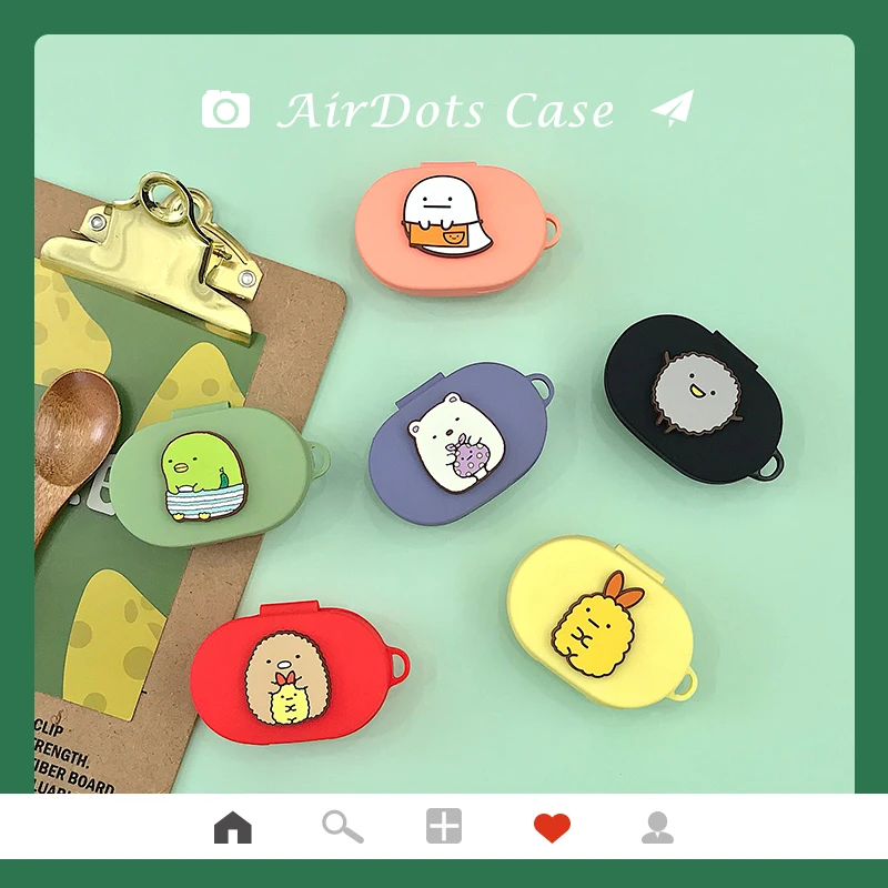 Bonito dos desenhos animados capa para airdots caso para xiaomi redmi airdots juventude macio silicone protetor escudo caixa de carregamento tpu quadro 2020