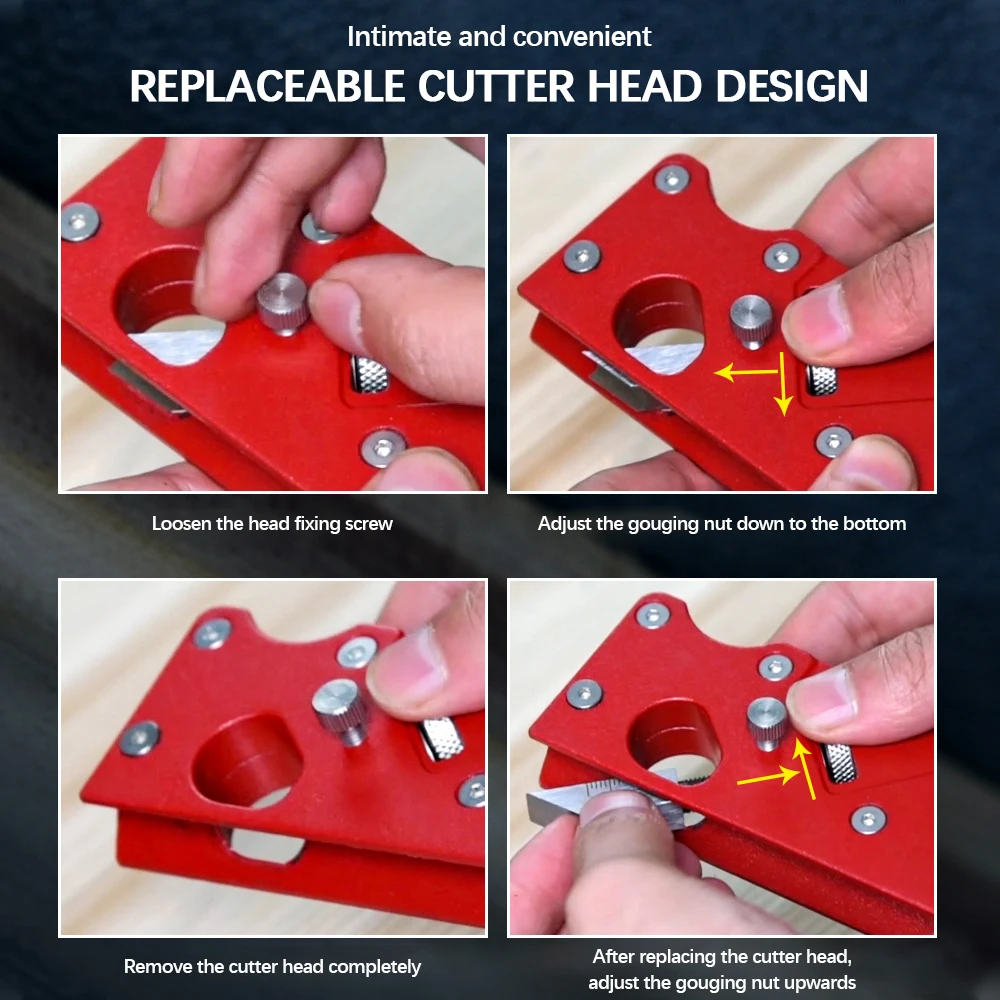 Hand Planer Quick Edge Trimming and Chamfering Edge Corner Flattening Tool Wood Woodworking with 7pcs Blades