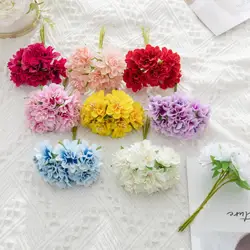 18Pcs Artificial Flowers Bouquet Stamen Wedding Party Diy Valentine Decorations Home Handmade Garlands Scrapbookings Fake Plants
