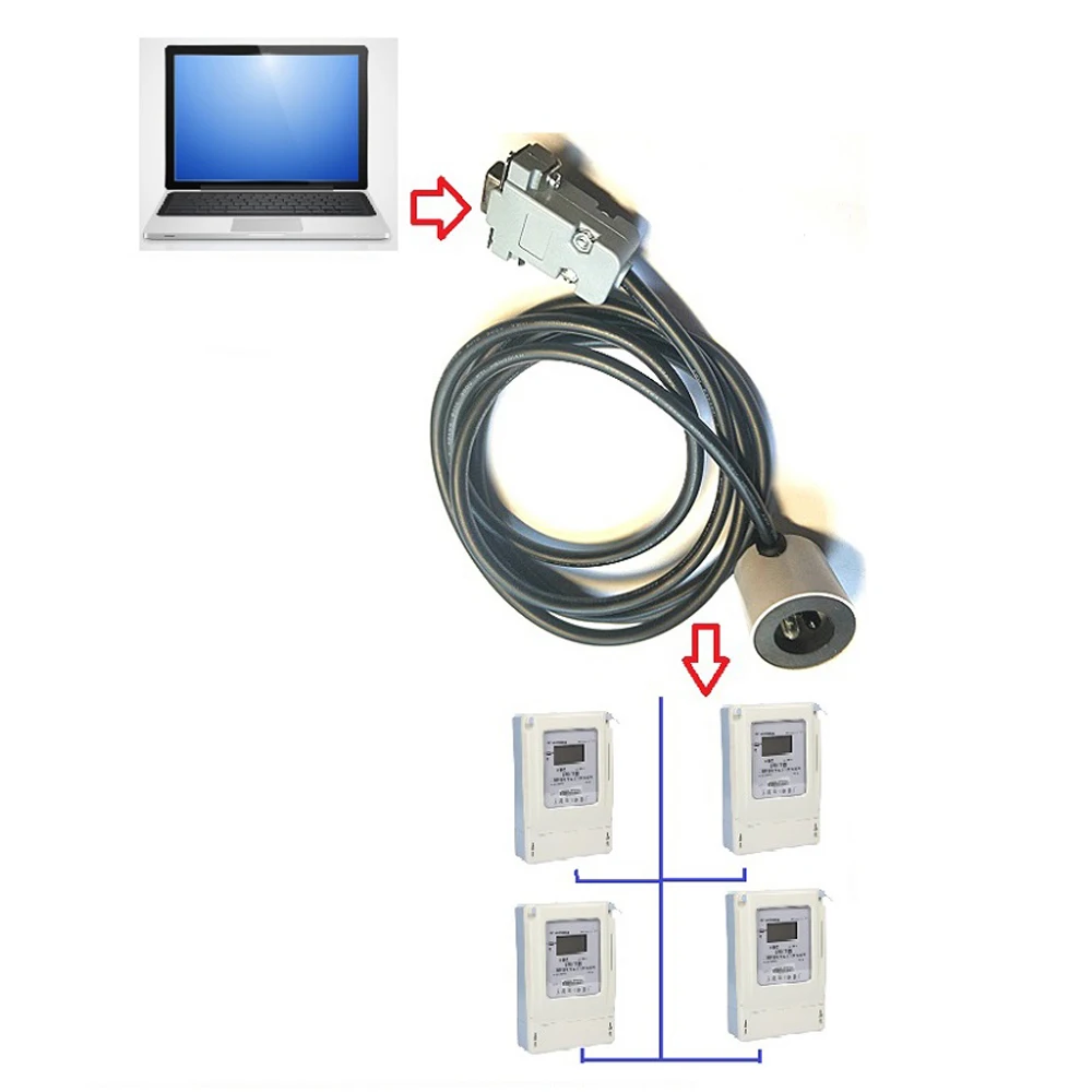 Gas Meter,Water Meter,Electric Meter Reading RS232 DB9 to IRDA Near Infrared Magnetic Converter Cable with FTDI Chip