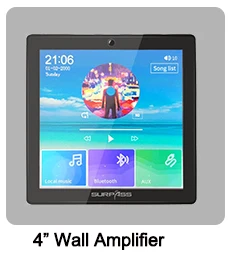 Smart Home Audio System Music Player 2 Channel 4inch Mini Touch Screen Wireless Bluetooth In Wall Amplifier with FM Radio,USB