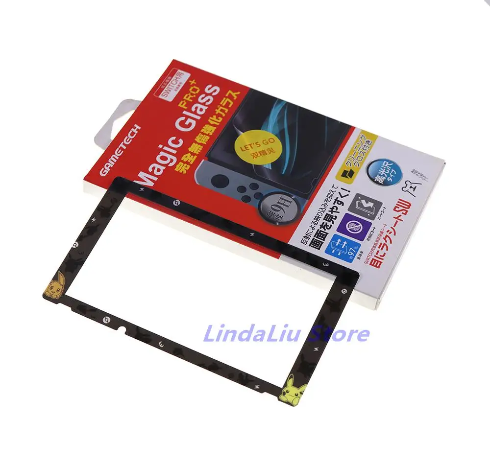 1ชิ้น/ล็อตสีขอบคริสตัลกระจกนิรภัยฟิล์มอะนิเมะ Ultra อุปกรณ์เสริมสำหรับ Nintend Switch อุปกรณ์ป้องกันหน้าจอคอนโซล