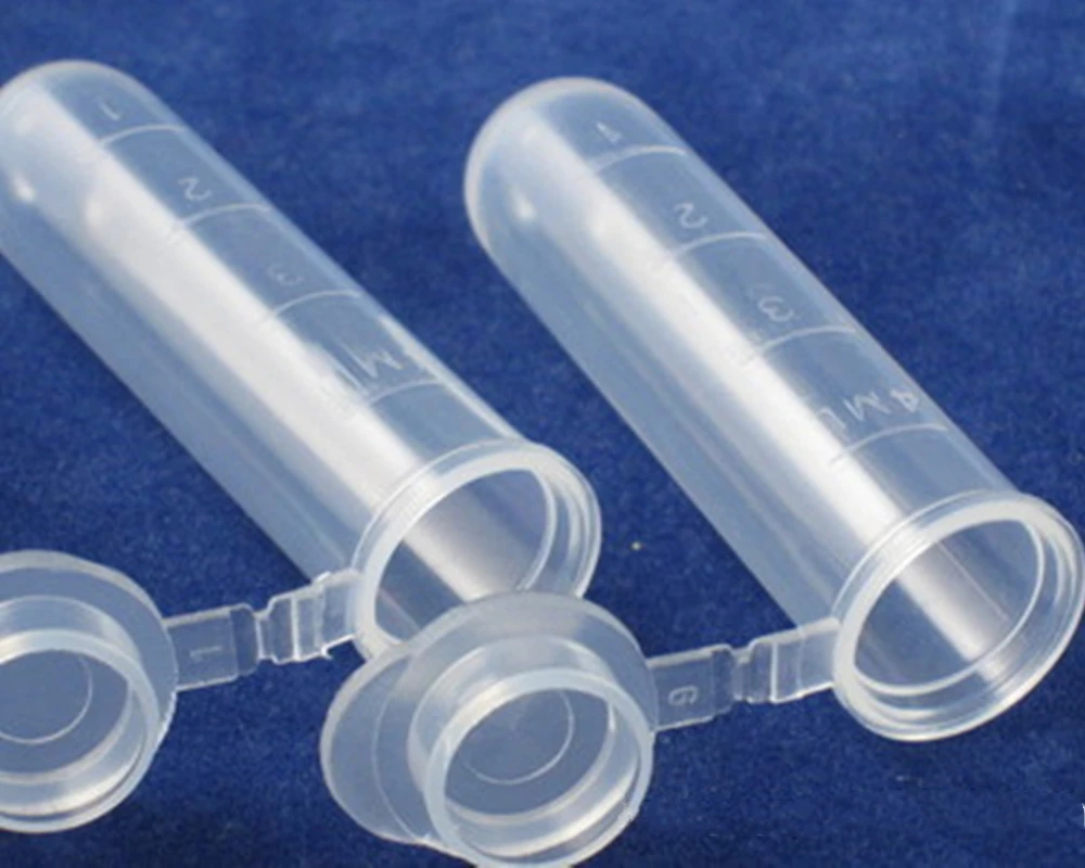 50Pcs 5 ml Centrifuge Test Tube Multi-purpose Clear  Plastic Tube Empty Sample Storage Container Round Bottom EP Tube with Scale