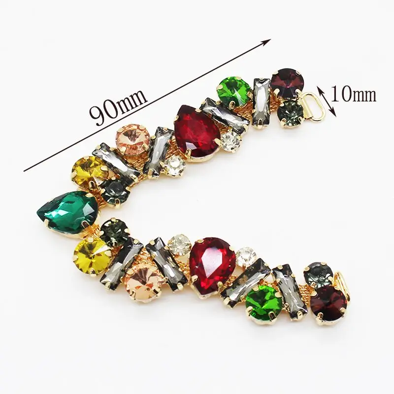 LKERAN New 2019 Fashion Crystal Sandal Chain bikini Connectors clothing decoration buckle DIY Hand sewing Beach Foot Jewelry