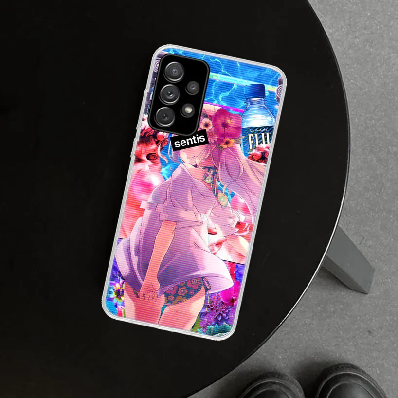 Vaporwave Glitch Anime Phone Case Cover For Samsung Galaxy A51 A71 A50 A70 A40 A30S A20E A10 A41 A31 A21S A11 A01 A6 A7 A8 A9