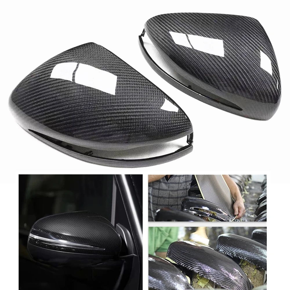 

For Mercedes Benz G GLE GLS Class W464 G63 2019-2024 W167 X167 Coupe C292 Carbon Fiber Rear View Cap Shell Rearview Mirror Cover