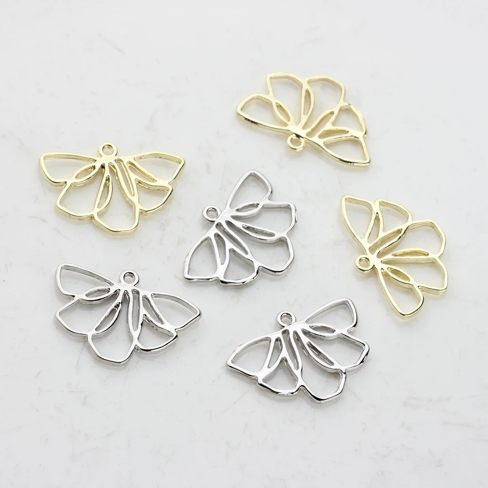 Zinc Alloy Charms   Hollow Flower Shape Charms Connector 6pcs/lot For DIY Fashion Earrings Making Accessories