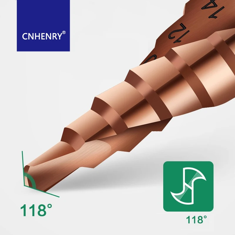 Punte da trapano con gambo triangolare per trapano a gradino HSS M35 4-12/4-20/4-32mm per acciaio inossidabile 5% punte da trapano al cobalto set di utensili sega a tazza
