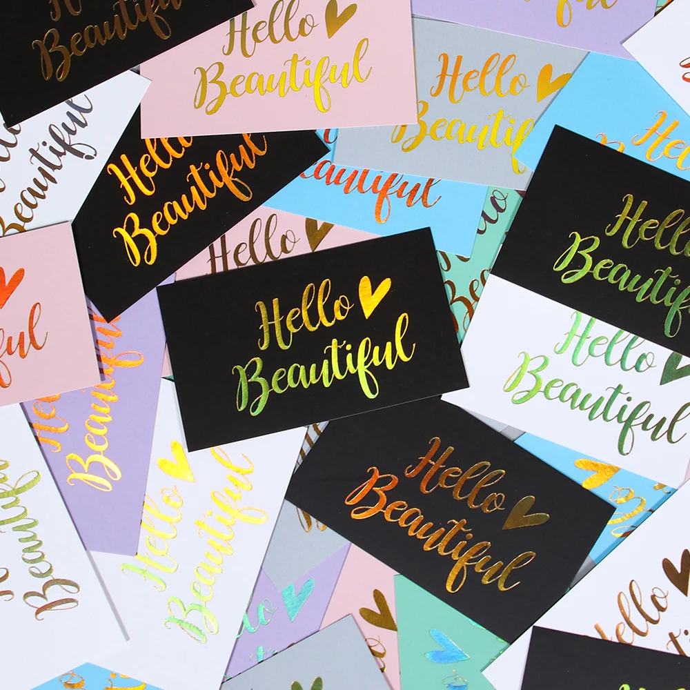 

Hello beautiful color card 350g cardboard gift box gift bag packaging business card customizable