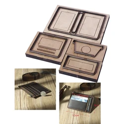 DIY leather craft cardholder wallet coin bag die cutting knife mold metal hollowed punch tool steel blade 12x9cm