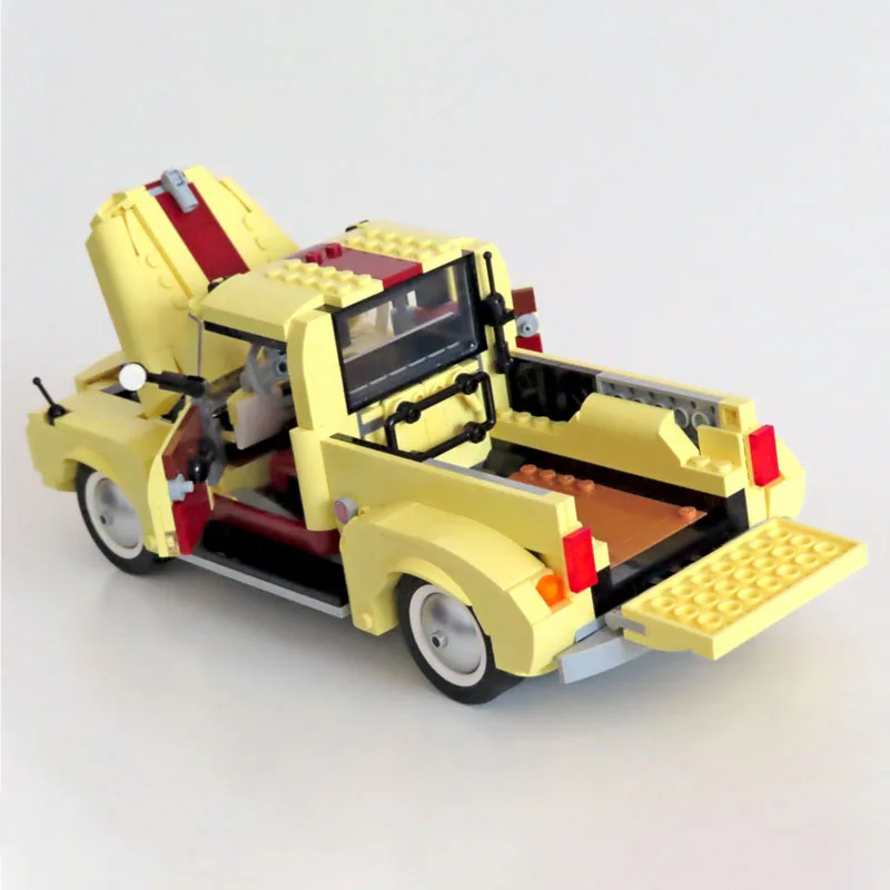 Technical Car Super Speed Vehicle Classic Pickup Truck Model Building Blocks DIY Bricks Compatible with 10252 10271 Cars Toys