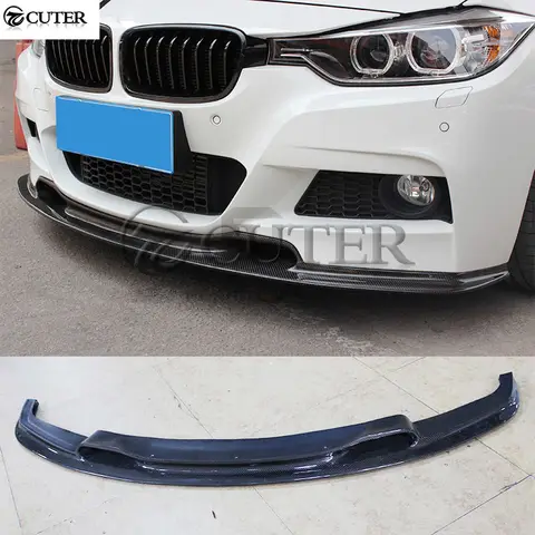 F30 3 Series v Style Carbon Fiber Front Bumper Lip Spoiler for Bmw F30 325i 320i 330i 328i M-tech Bumper Varis Style 13-18