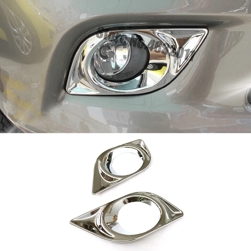 

For Nissan Sunny Versa Sedan accessories 2012 2013 ABS Chrome Car front fog lamp foglight frame panel Cover Trim car styling