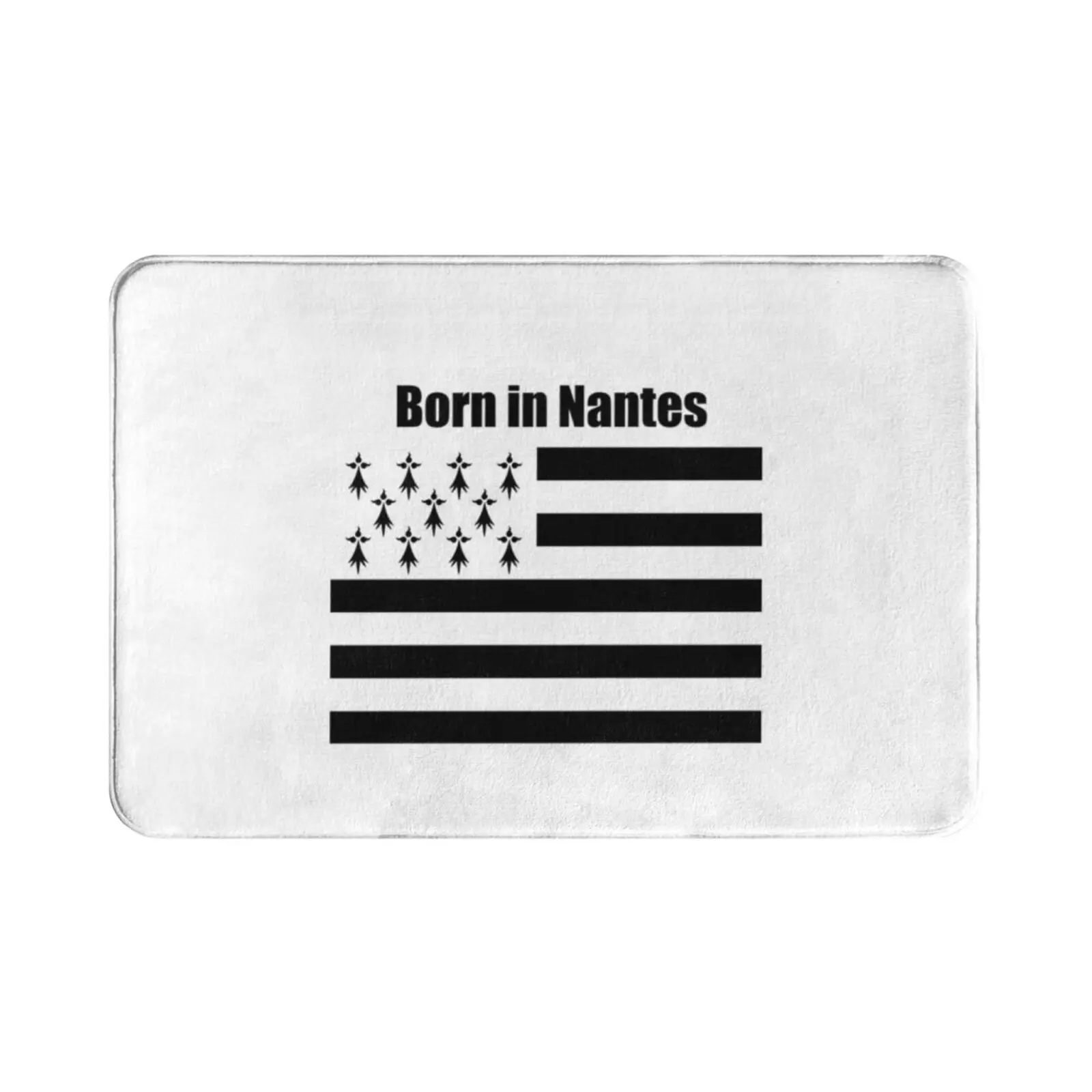 Born In Nantes Carpet Mat Rug Cushion Soft Born In Nantes Nantes Born In Born In Breizh Breizh Bretagne France Black