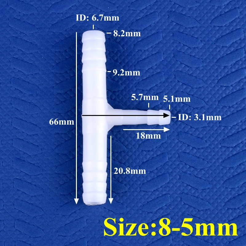 5~500pcs 10-5mm PE Reducer Tee Connector Aquarium Tank Air Pump Hose Pagoda Joint Drip Irrigation Garden Water Pipe Connector