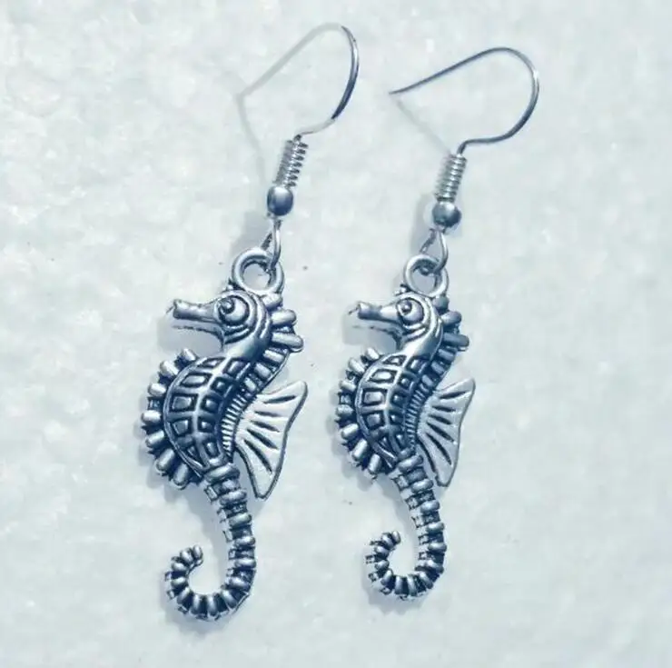 NEW Seahorse Charm Dangle Earring Mermaid sea horse  Earrings Fashion Accessories Woman Holiday Gift Beach Jewelry