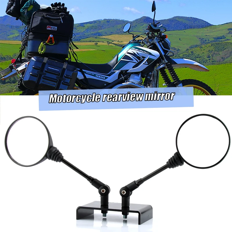 Motorcycle Accessories Rearview Anti-fall Folding Round side mirror Scooter E-Bike Rearview Mirrors FOR BWM KM KLX250 KL250 ATV