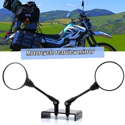 Motorcycle Accessories Rearview Anti-fall Folding Round side mirror Scooter E-Bike Rearview Mirrors FOR BWM KM KLX250 KL250 ATV