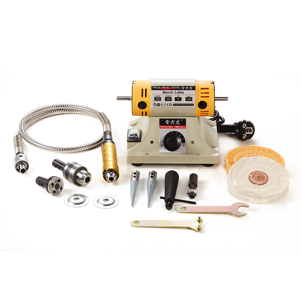 220V 350W Polishing Machine For DIY Woodworking JadeJewelry Dental Bench Lathe Machine Motor Grinding Machine