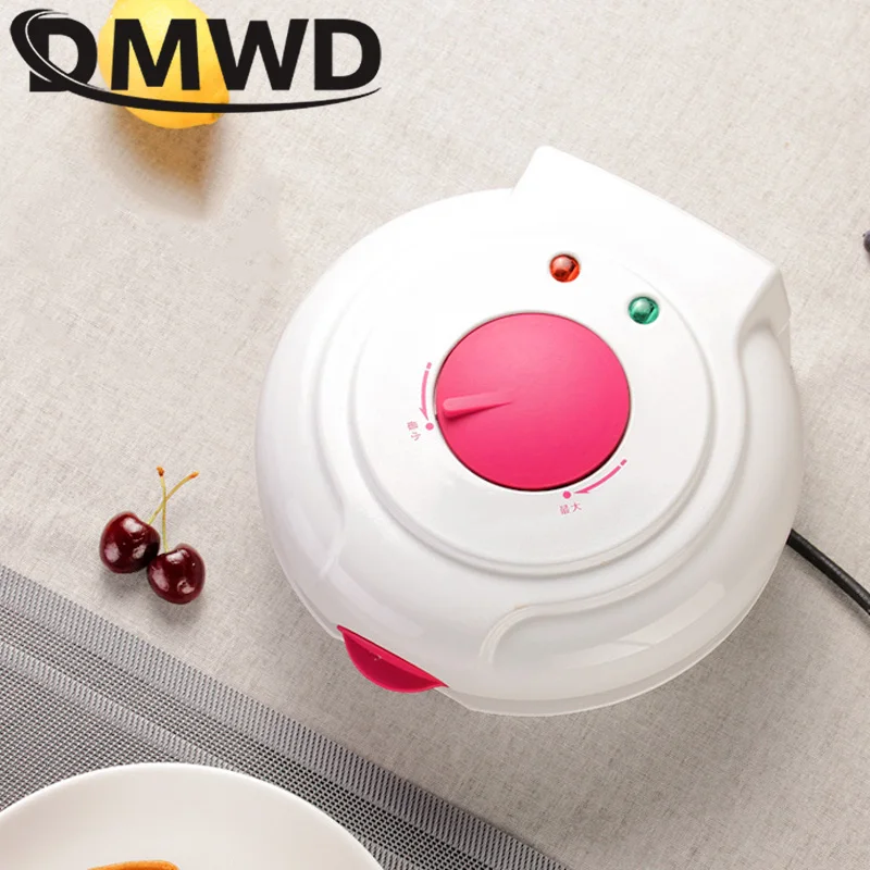 DMWD Non-stick Electric Crispy Omelet Waffle Maker Crepe Egg Roll Baking Pan Pancake Bakeware Ice Cream Cone Machine Pie Grill