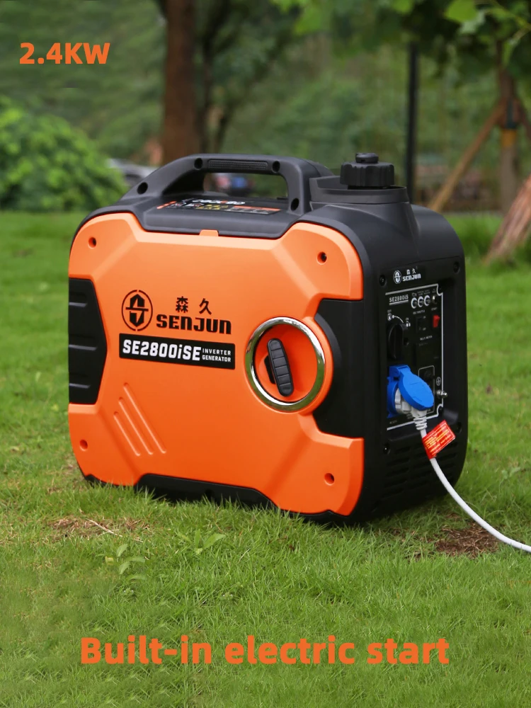 220v/2.4kw 98cc small frequency conversion gasoline generator, portable emergency power supply, suitable for RV, field