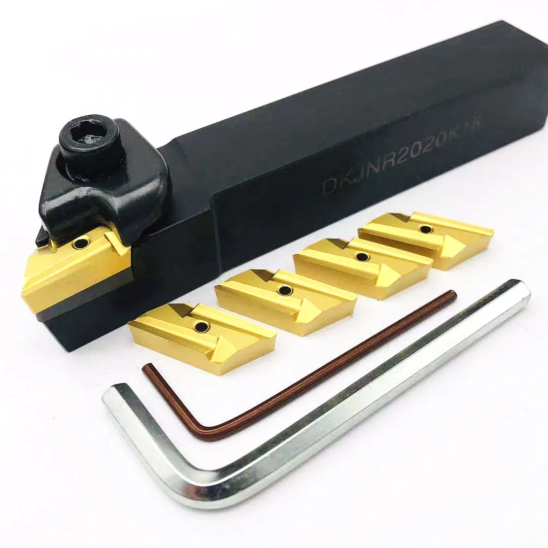 DKJNR2020K16 DKJNR2525M16คุณภาพสูงด้านนอก + 10PCS Knux1604R ใบมีดคาร์ไบด์เครื่องกลึงโลหะ