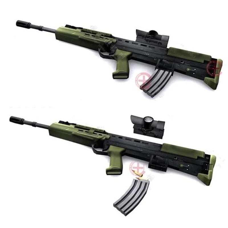 

Paper Model Gun Britain L85A1 Assault Rifle 1:1 Firearms Never Fade Puzzles Educational Toy for Boys