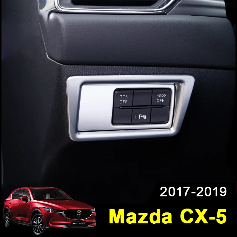 Car Headlight Switch Sequin Headlight Adjust Cover Trim Interior Mouldings For MAZDA CX-5 CX5 CX 5 2017 2018 2019 Accessories