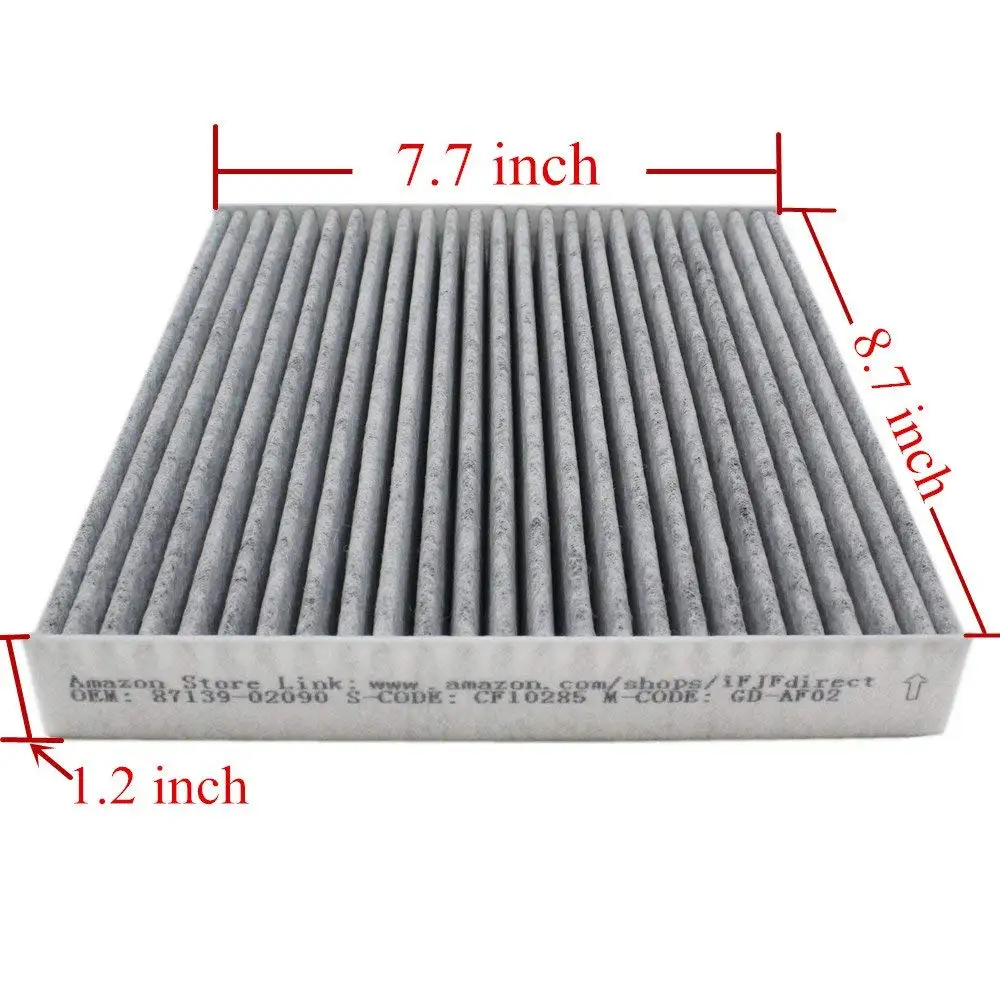 Activated Cabin Air Filter CF10285 87139-02090 for Toyota/Lexus/Scion/Subaru Premium against Bacteria Dust Viruses Pollen Gases