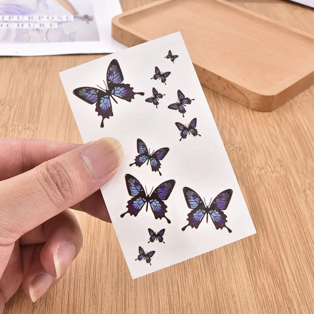 

Small Flash Tatoo Waterproof Temporary Tattoo Sticker Butterfly Fake Tatto Leg Arm Hand Foot Clavicle Tatouage for Girl Women