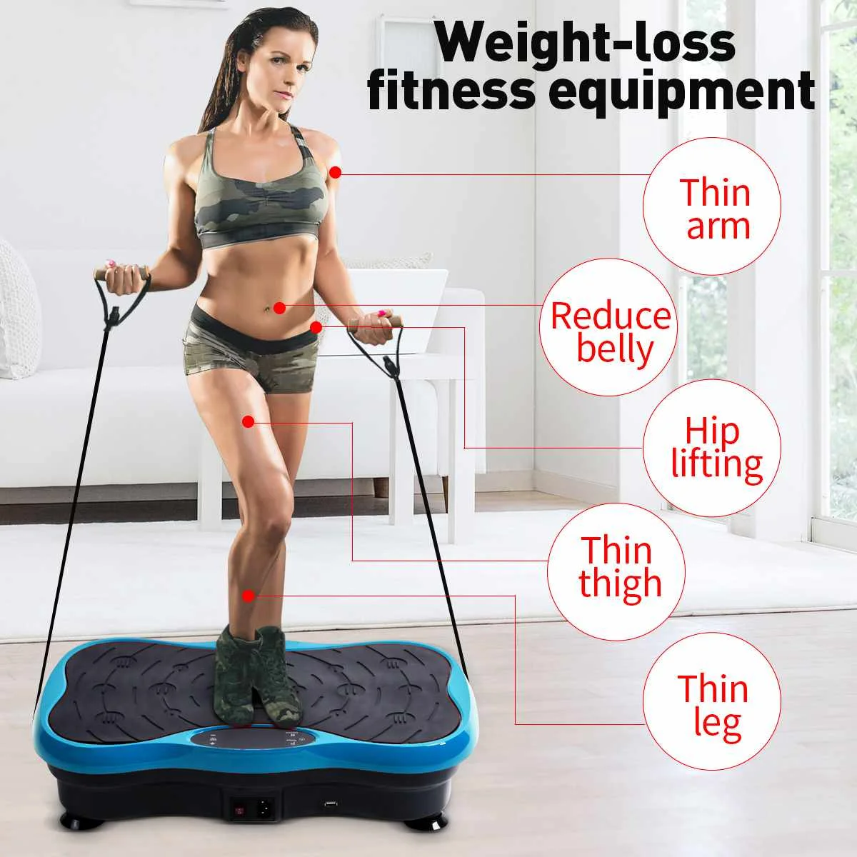 LCD Display Exercise Fitness Slim Vibration Machine Trainer Plate Platform Body Shaper with bluetooth Remote Contro