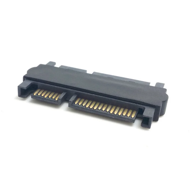 OULLX SATA Male to SATA Male Adapter Converter 22Pin Sata With 7pin+15pin FeMale to Male SATA Power Data Cable