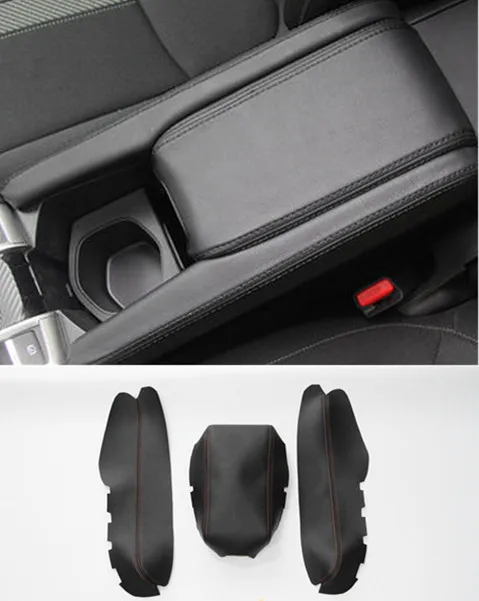 3pcs For Honda Civic 10th Gen    Car Center Console Lid Armrest Box Microfiber Leather Protection Cover