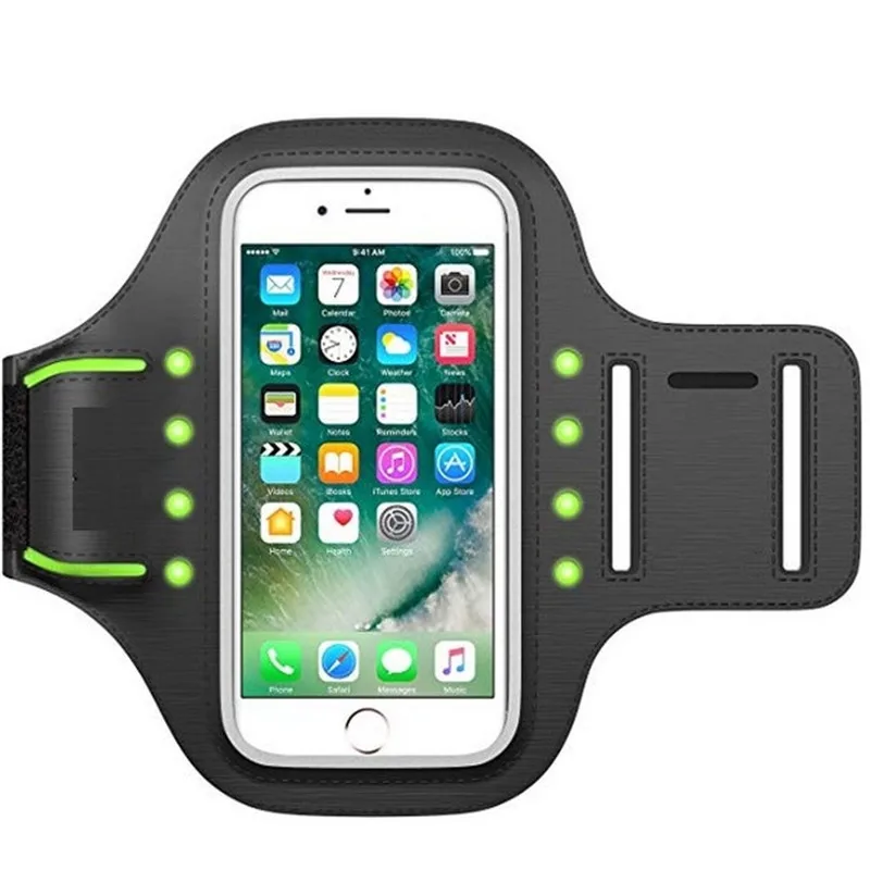 

MYCKET 6 Inch LED Sport Running Armband Universal Mobile Phone Luminious Fitness Cell Phone Bag Case For IPhone Samsung