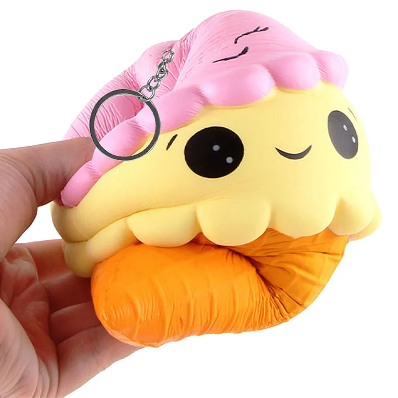 Új Pépes kawaii Tükörlap Tejszín Vontatott Felemelkedés gags Gyakorlati jokes Gyermek- Összenyomódás antistress kawaii squishies Dugít élelmiszeripari Nagybani