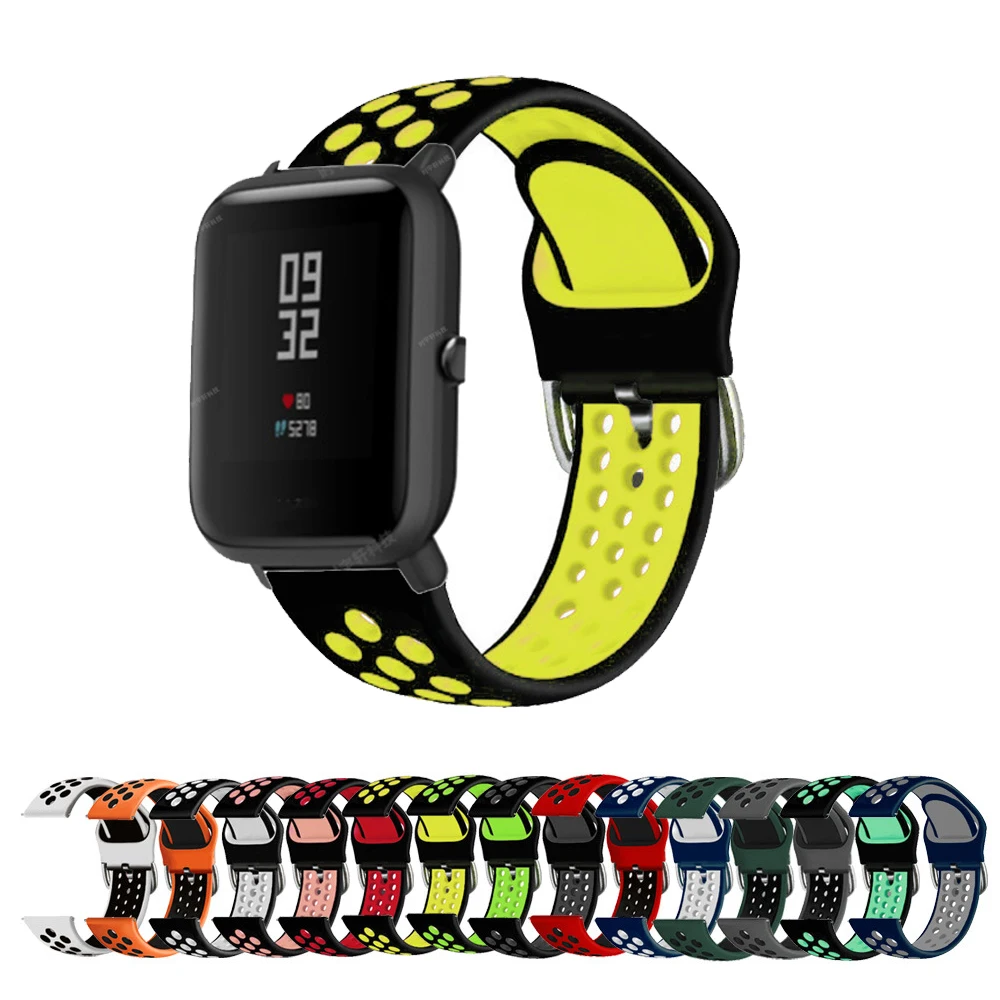 Pulseira de silicone para relógio inteligente, alça macia para xiaomi huami amazfit bip bit lite juventude 1s gts