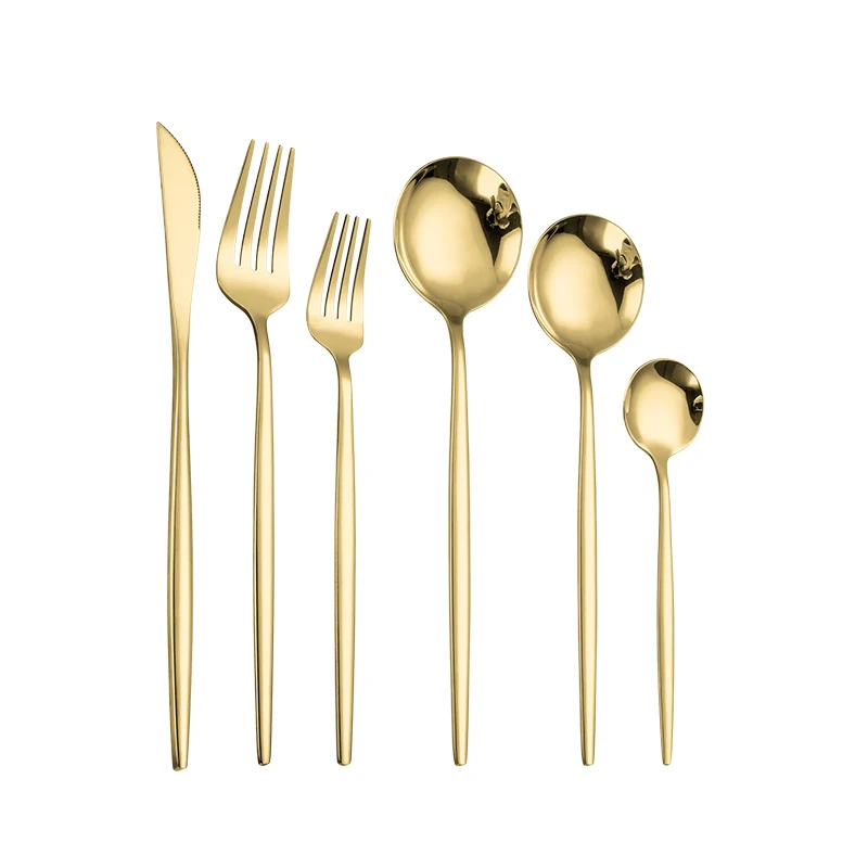 

Gold Cutlery Set 36 Piece Dinnerware Knife Fork Spoon Set Stainless Steel Gold Mirror Cutlery Kitchen Tableware Set Dropshipping