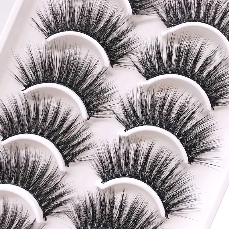 10Pairs 3D Faux Cils False Eyelashes Faux Mink Hair Handmade Fluffy Wispy Natural Long maquillaje Lashes Extension Makeup Tools