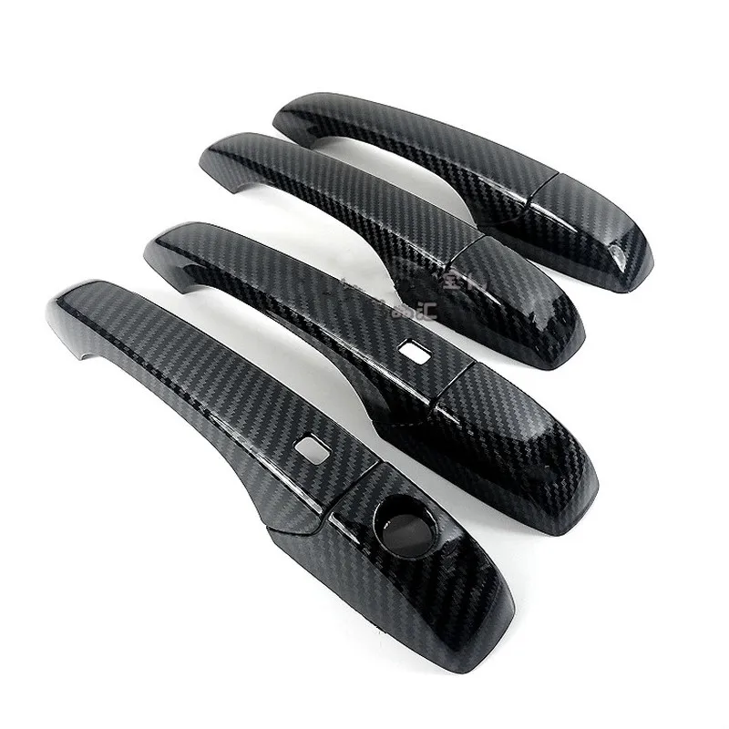 For Dodge Journey 2009 2010 2011 2012 2013 New Carbon Fiber Chrome Car Door Handle Cover Trim Sticker Car Accessories