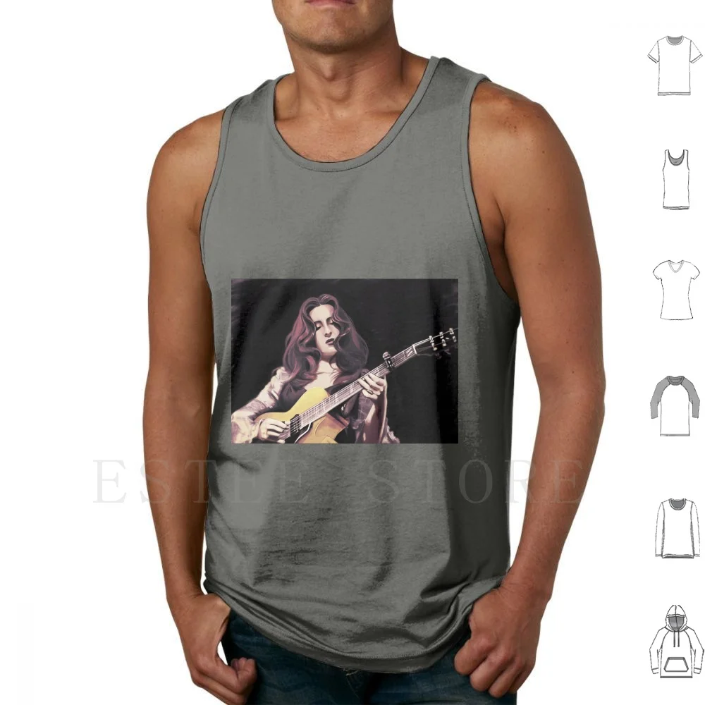 Bonnie Blues Camisetas sin mangas Chaleco Guitarra clásica Redhead Blues Músico Música Icono para mujer