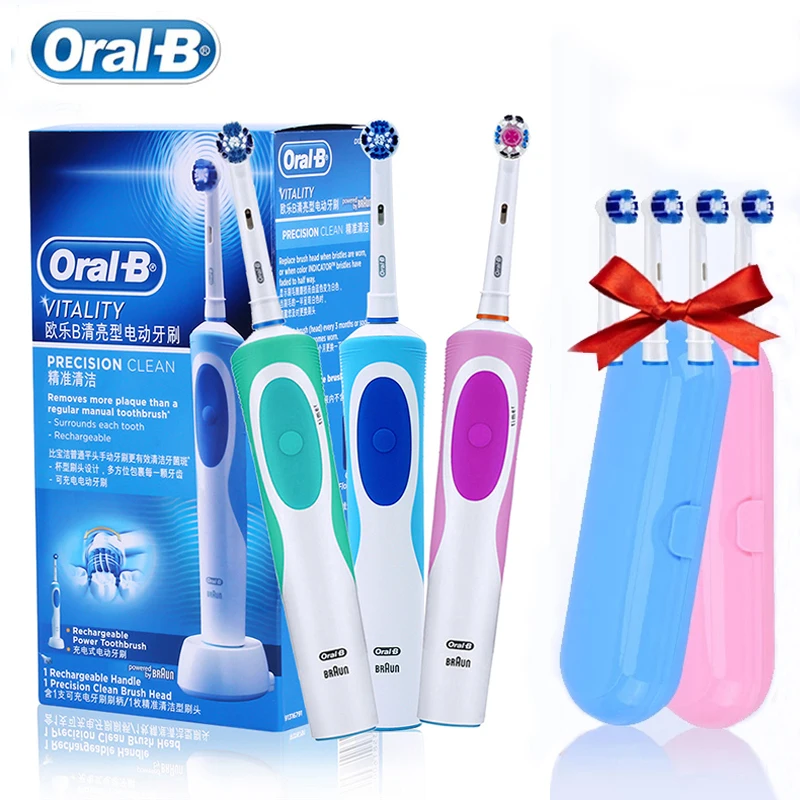 Original Oral B Electric Toothbrush 2 Minutes Timer Rotation Cleaning Teeth Brush Inductive Charging Waterproof Teeth Cleaner