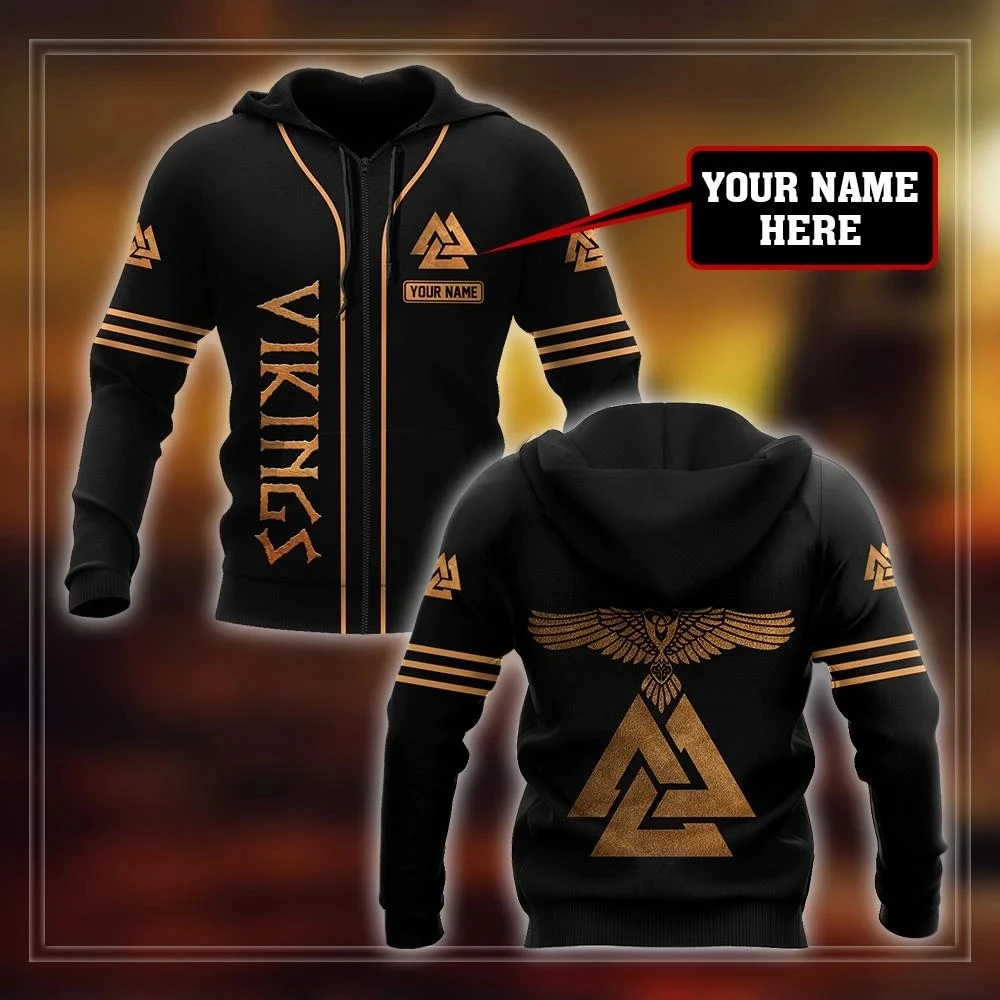 

Personalized Premium Viking Custom Name DIY 3D Print Hoodies Men Zip Hoodies Sweatshirts Boy Jackets Pullover Jumper Tracksuits