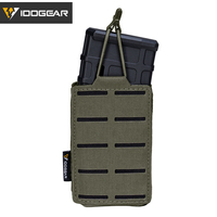 IDOGEAR Tactical LSR 556 Mag Pouch  Singel Mag Carrier MOLLE Pouch Laser Cut Tool Bags 3566